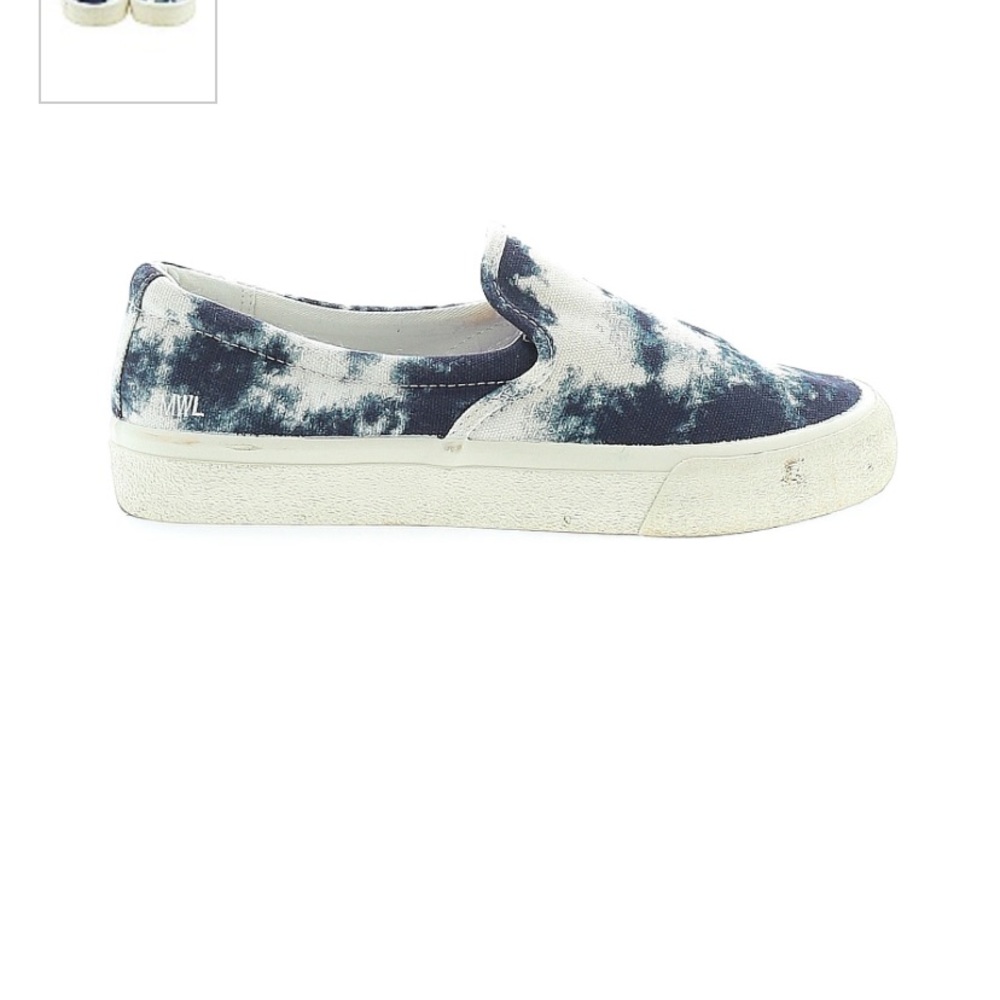 Madewell Tie Dye Blue White Canvas Slip On Sneaker Size 8